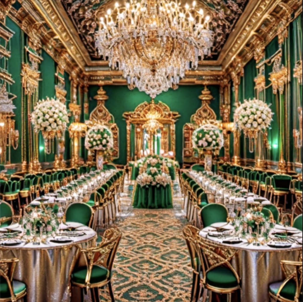 Wedding Colors Emerald Green and Gold